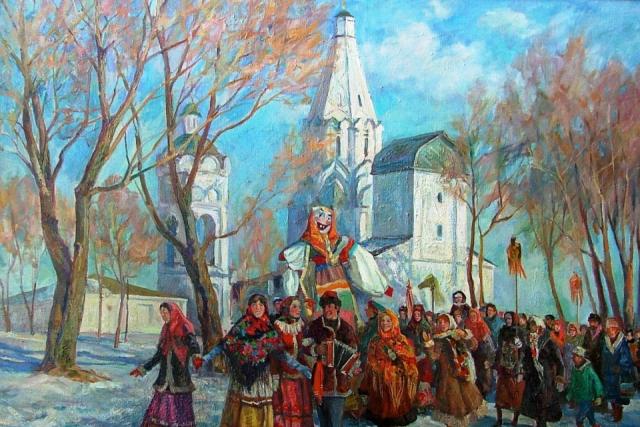 Широкая Масленица: бои стенка на стенку и другие народные забавы на картинах русских художников
